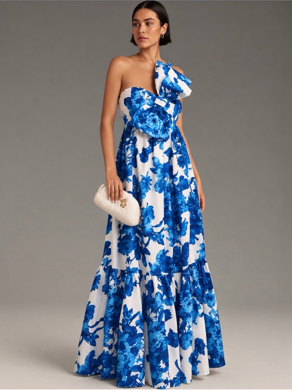ANTHROPOLOGIE ATSU SALLY FLORAL BOW MAXI DRESS Sz XSP ABSOLUTELY BEAUTIFUL DRESS